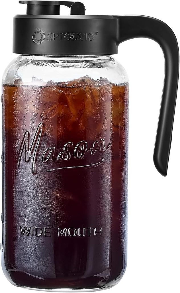 Glass Mason Jar Pitcher